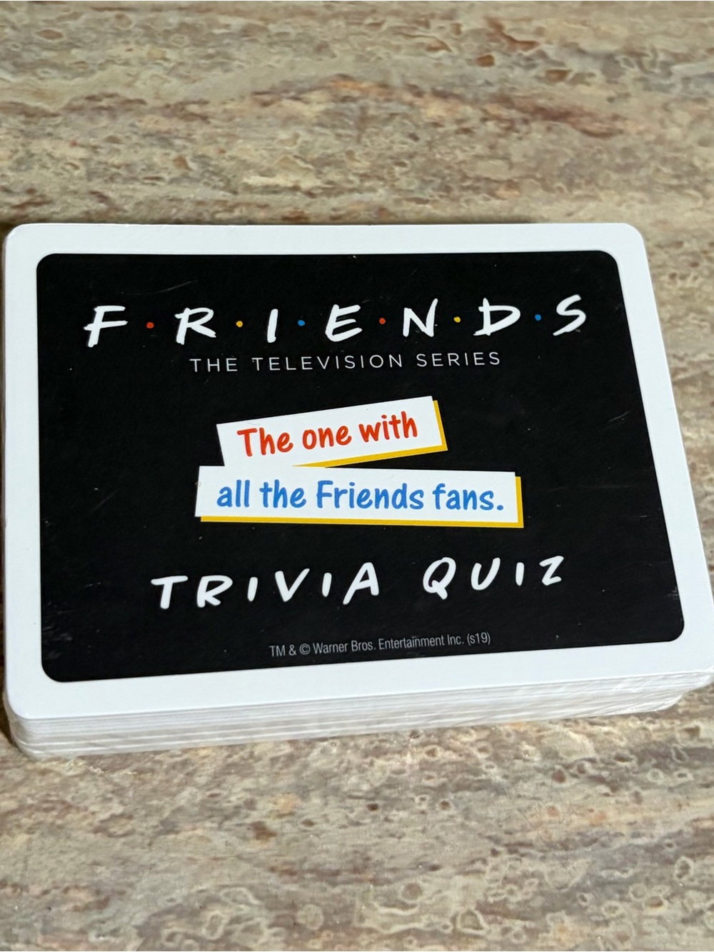 FRIENDS Trivia Quiz Card Pack - Black with White Border